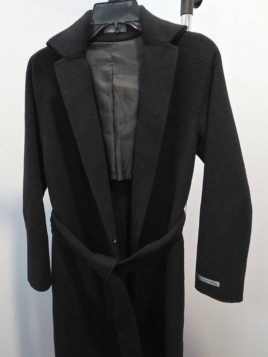 Paco Rabanne Jackets & Blazers - Paco Rabanne Black Women Wool-Blend Belted Coat